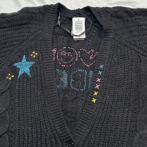 LoveSick - Torrid Cable Button Front Raglan Embroidered Cardigan - 6X